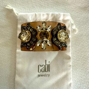 Cabi lucite and rhinestone cuff